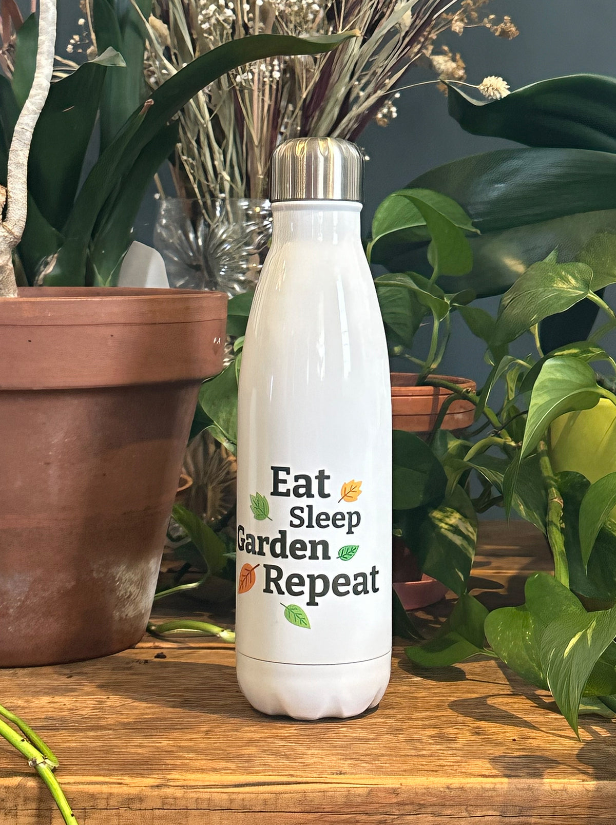 Eat, Sleep, Garden, Repeat Water Bottle 500ml